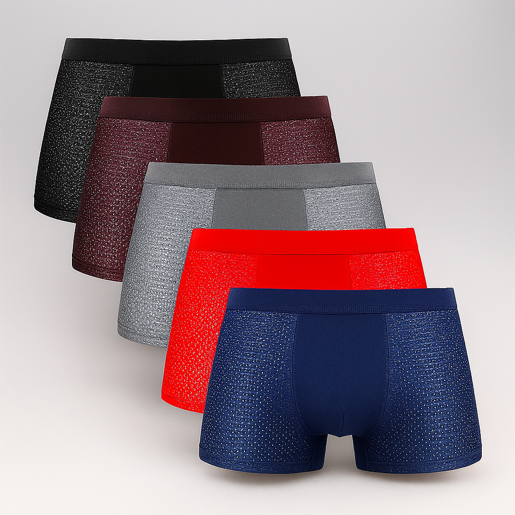 Lot de 5 boxers en maille pour homme