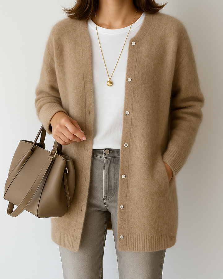 Veste en tricot douce et confortable pour femme