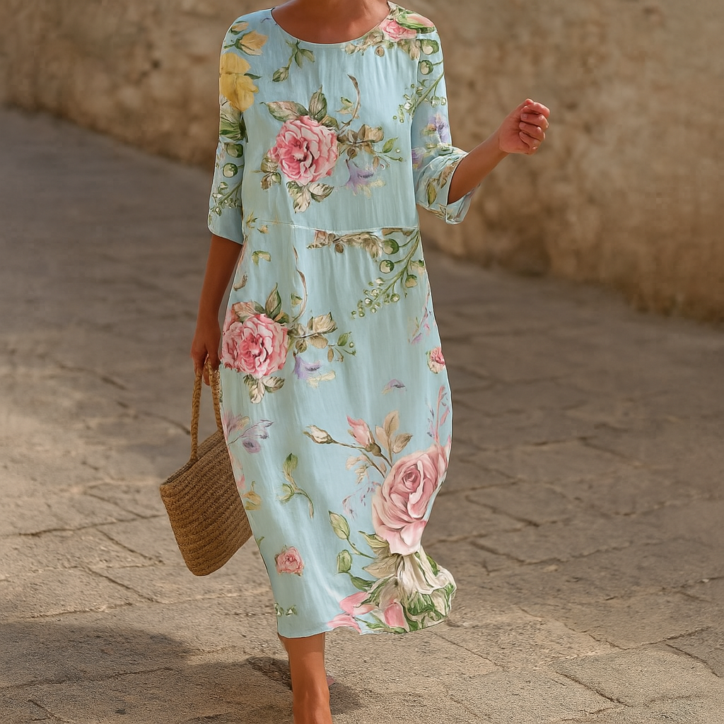 Robe d'été élégante à fleurs pour femme