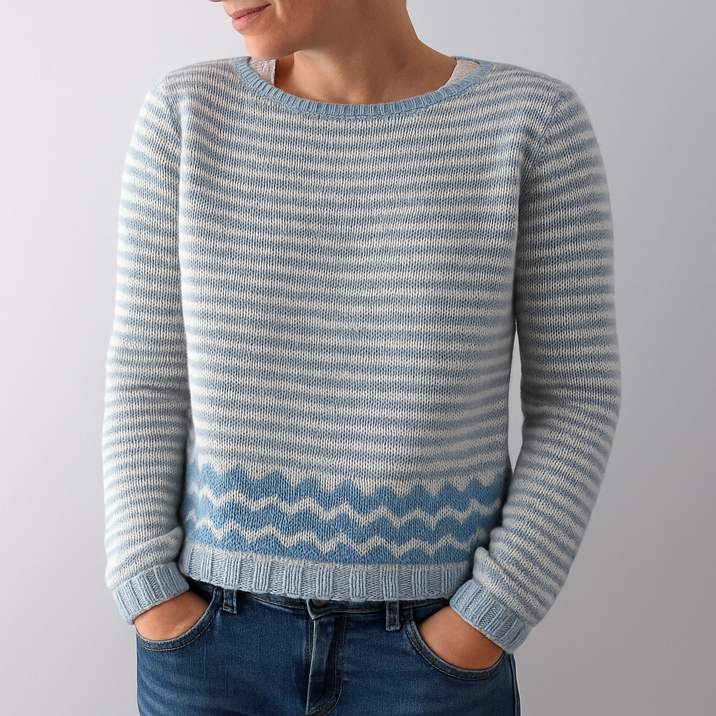 Pull rétro en maille torsadée pour femme