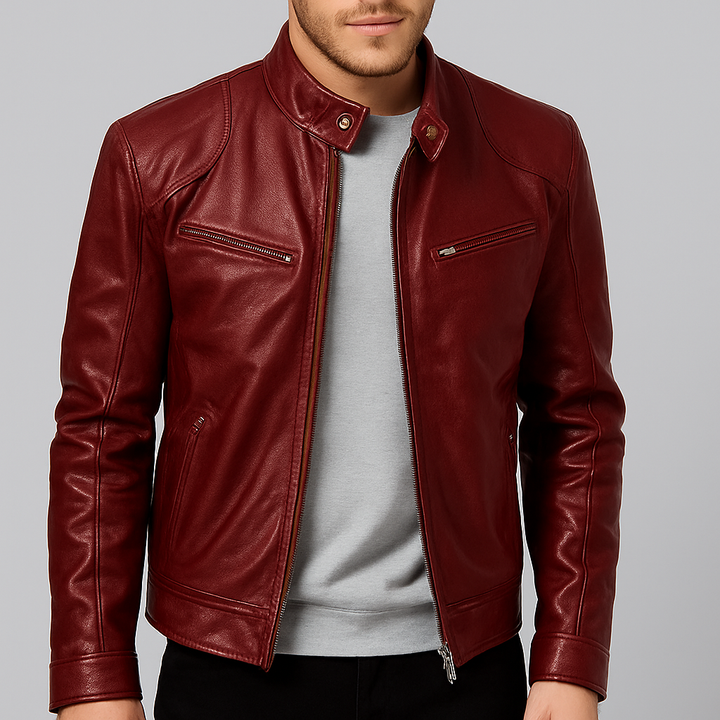 Veste en cuir pour homme