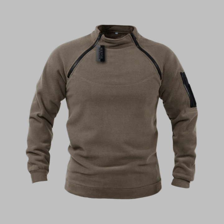 Pull polaire coupe-vent et tactique pour homme