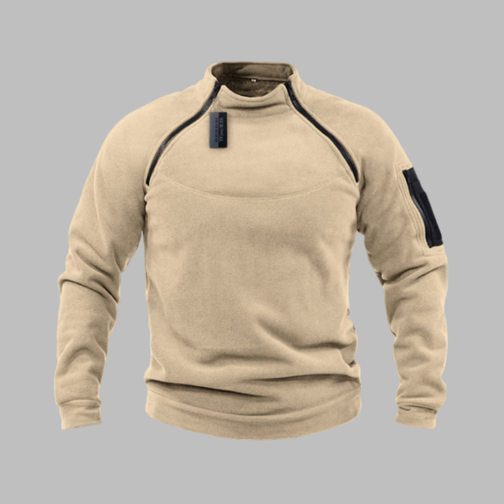 Pull polaire coupe-vent et tactique pour homme