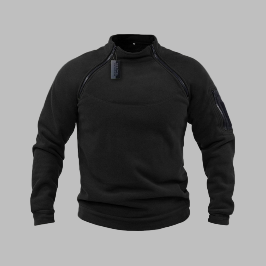 Pull polaire coupe-vent et tactique pour homme