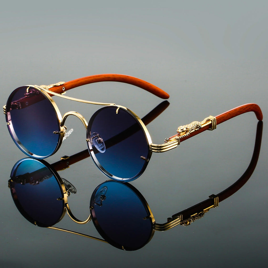 Lunettes de soleil rétro en métal