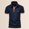 Polo à col montant en coton pour homme