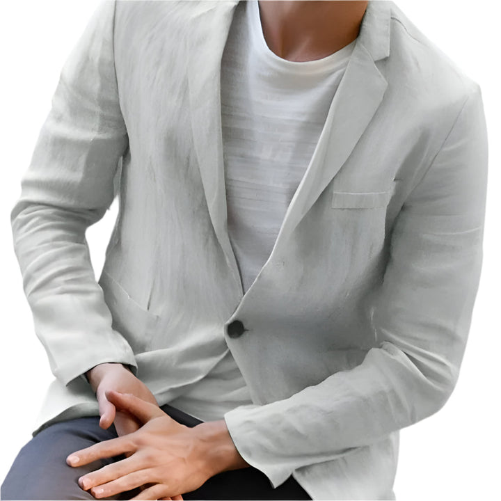 Blazer en lin pour homme, élégant et décontracté