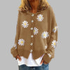 Pull en tricot fleuri pour femme