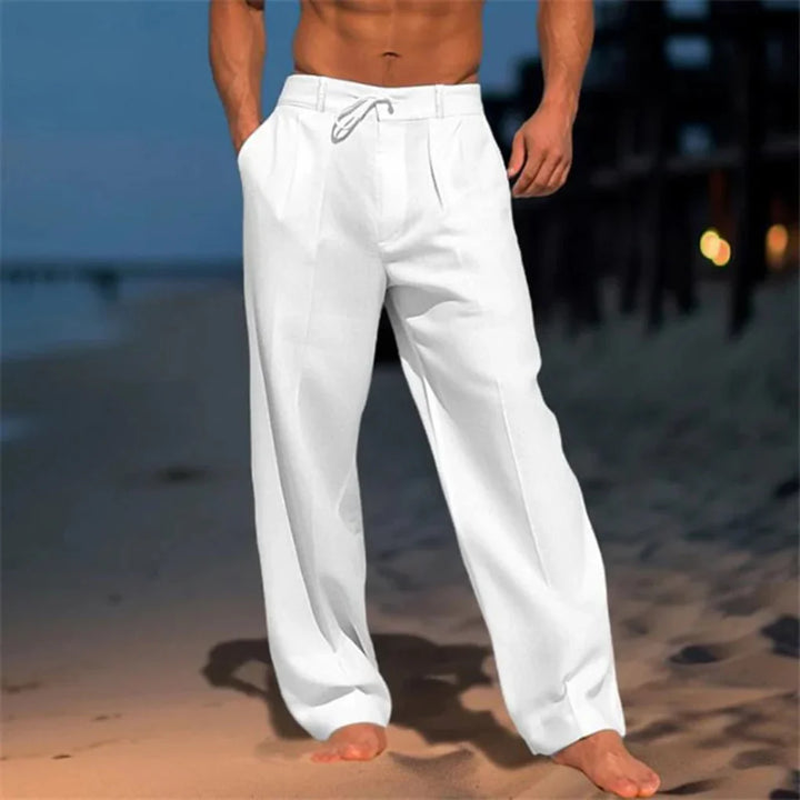 Pantalon d'été élégant en lin pour homme