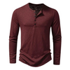 T-shirt décontracté à manches longues en coton pour homme