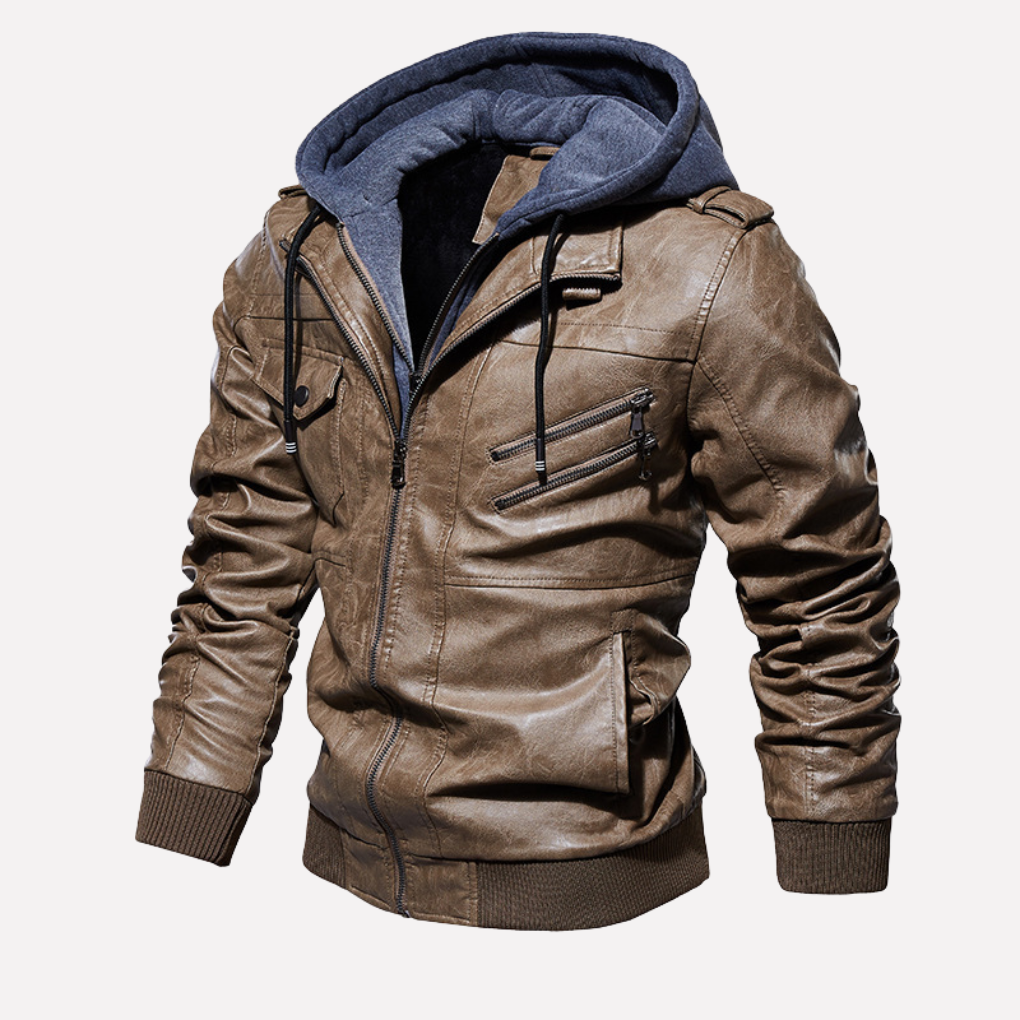 Manteau d'hiver pour hommes avec col en fourrure