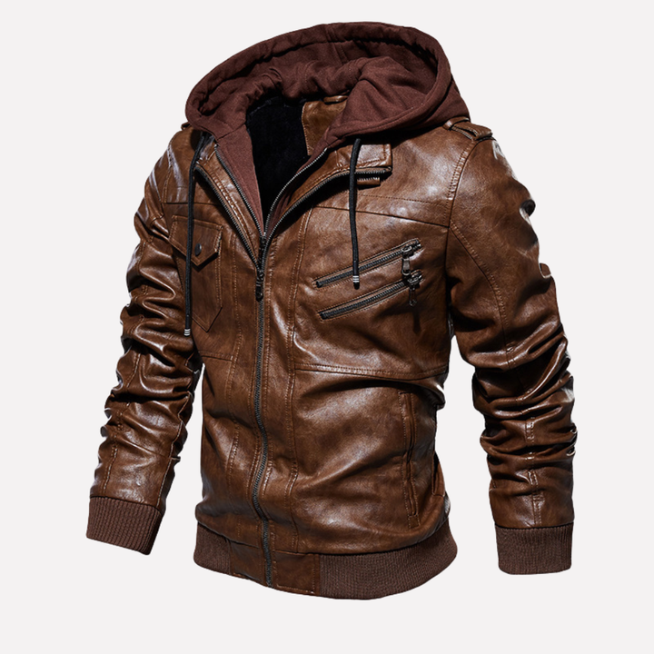 Manteau d'hiver pour hommes avec col en fourrure