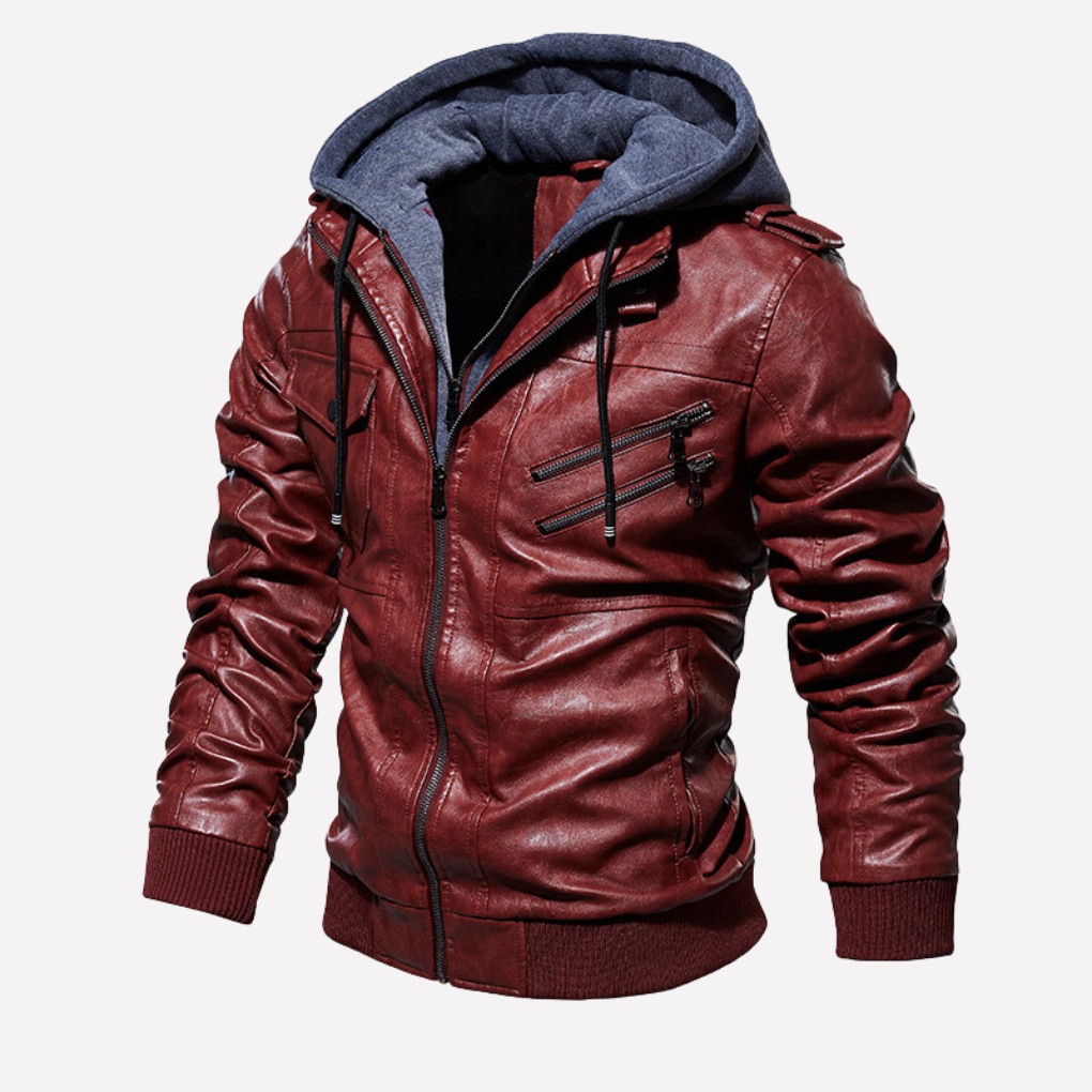 Manteau d'hiver pour hommes avec col en fourrure