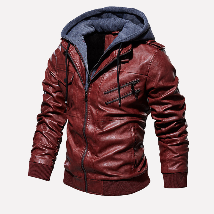 Manteau d'hiver pour hommes avec col en fourrure