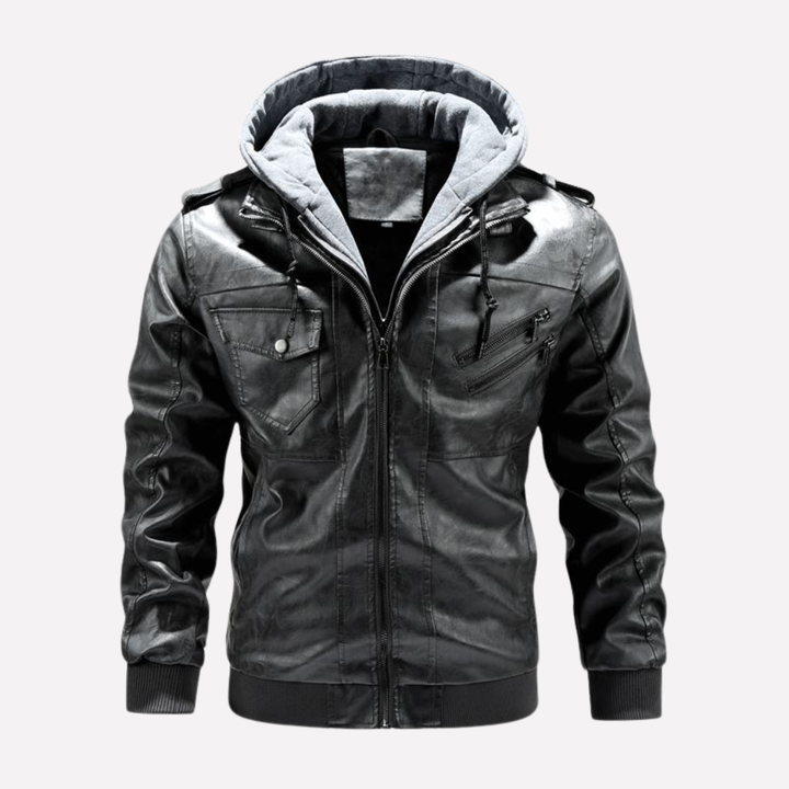 Manteau d'hiver pour hommes avec col en fourrure