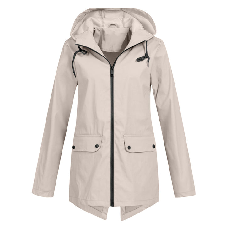 Veste Mi-Saison Imperméable avec Fermeture Éclair et Capuche