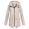 Veste Mi-Saison Imperméable avec Fermeture Éclair et Capuche