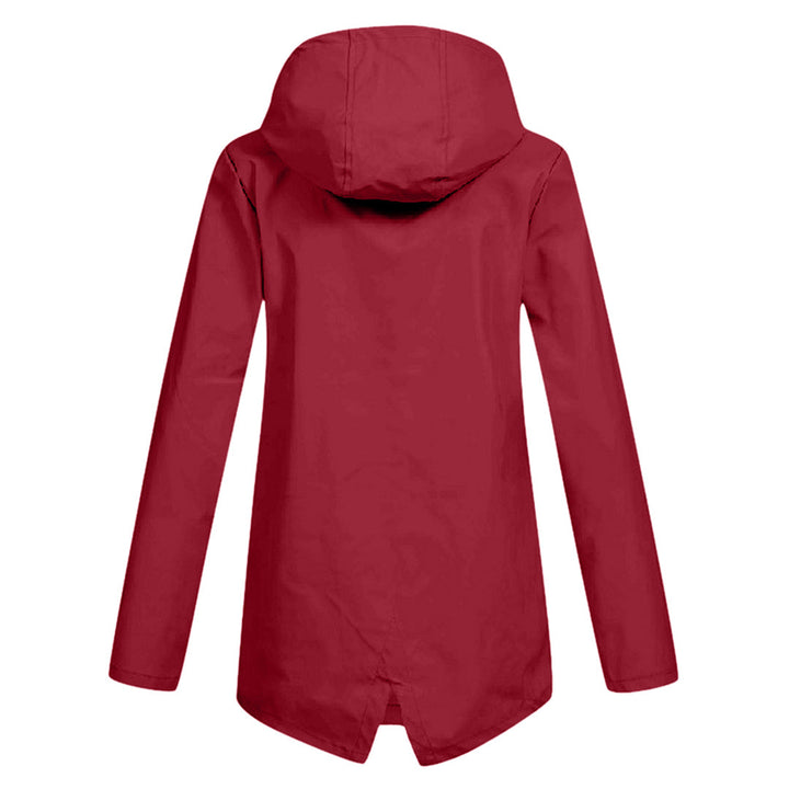 Veste mi-longue imperméable pour femme avec fermeture éclair