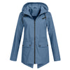 Veste mi-longue imperméable pour femme avec fermeture éclair
