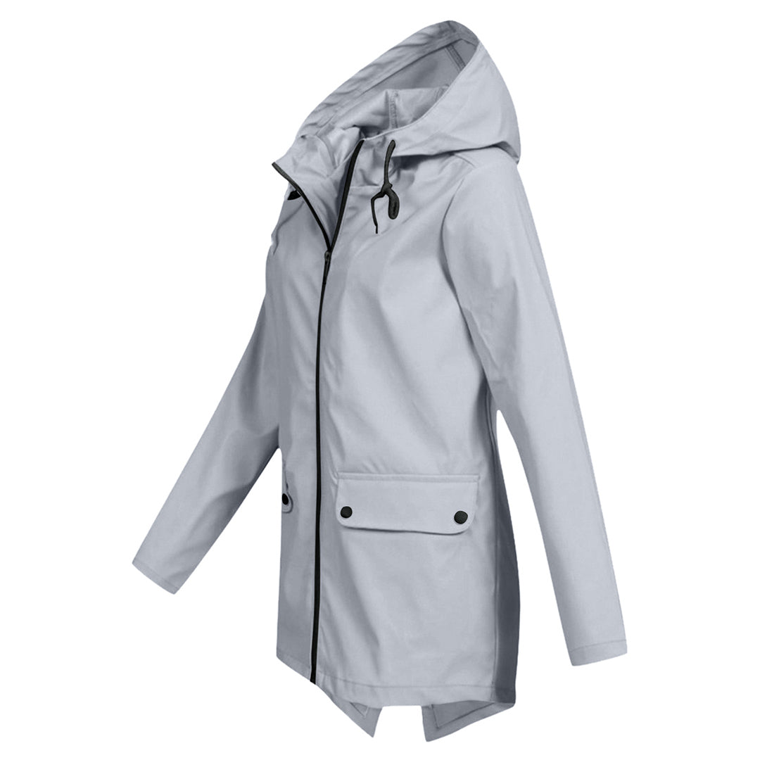 Veste Imperméable pour Femme avec Fermeture Éclair et Capuche : Élégance Fonctionnelle pour Toutes les Saisons