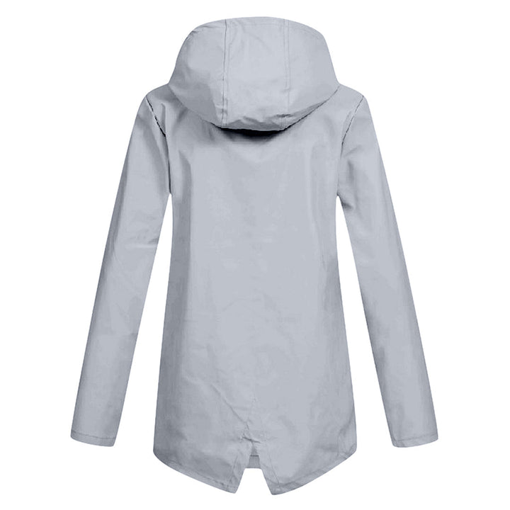 Veste mi-longue imperméable pour femme avec fermeture éclair