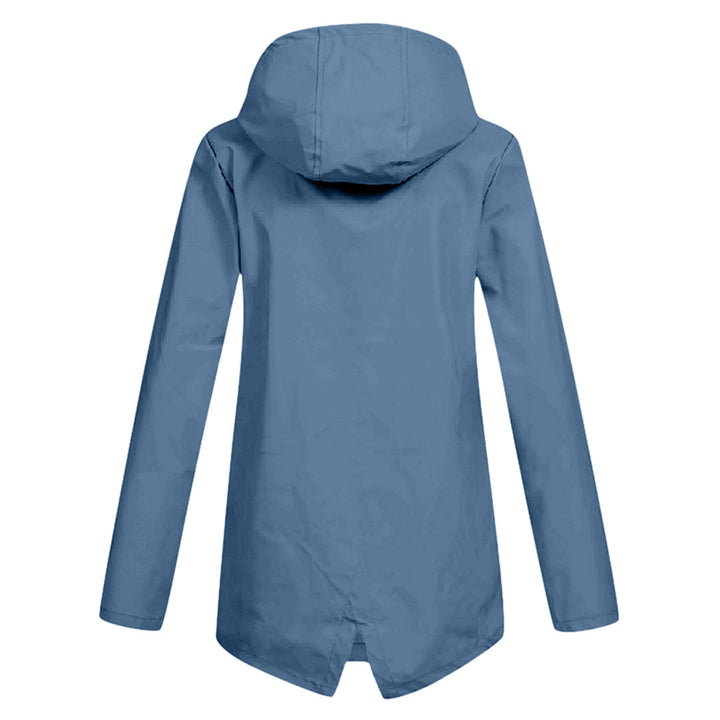 Veste mi-longue imperméable pour femme avec fermeture éclair