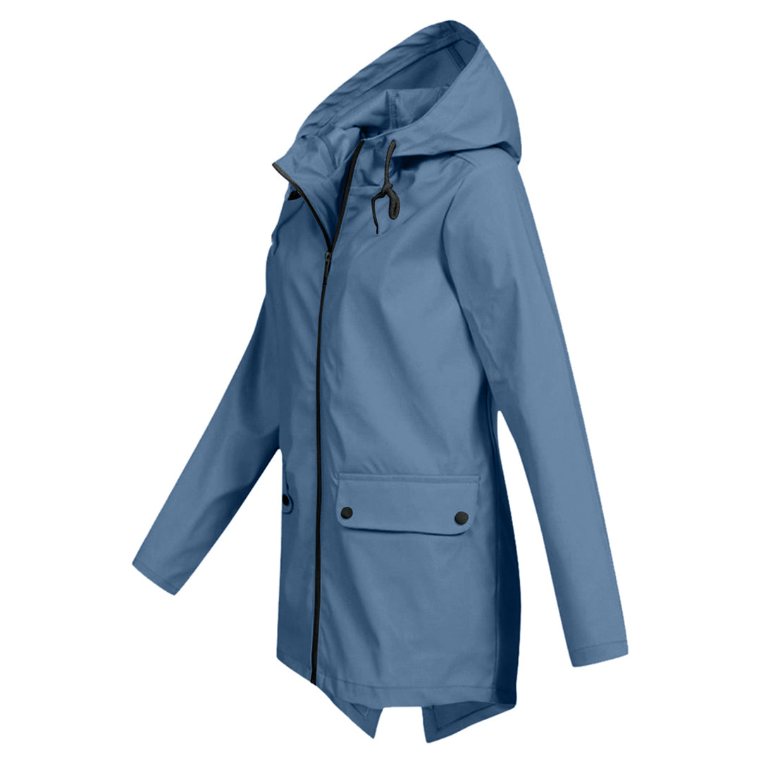 Veste Imperméable pour Femme avec Fermeture Éclair et Capuche : Élégance Fonctionnelle pour Toutes les Saisons
