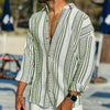 Chemise rayée à manches longues pour homme