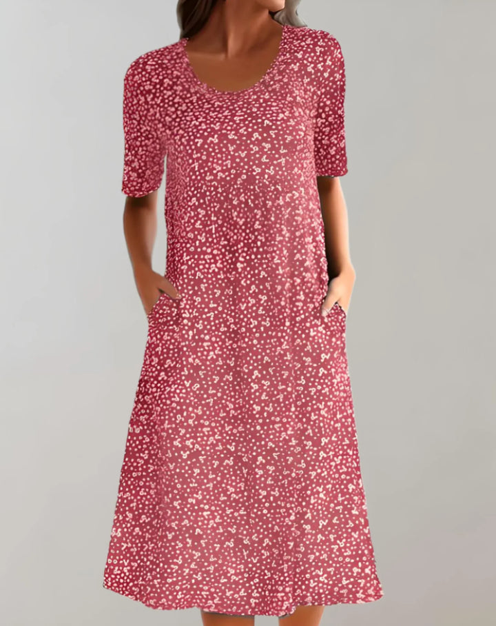 Robe décontractée légère à col en V pour femme