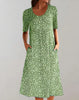 Robe décontractée légère à col en V pour femme