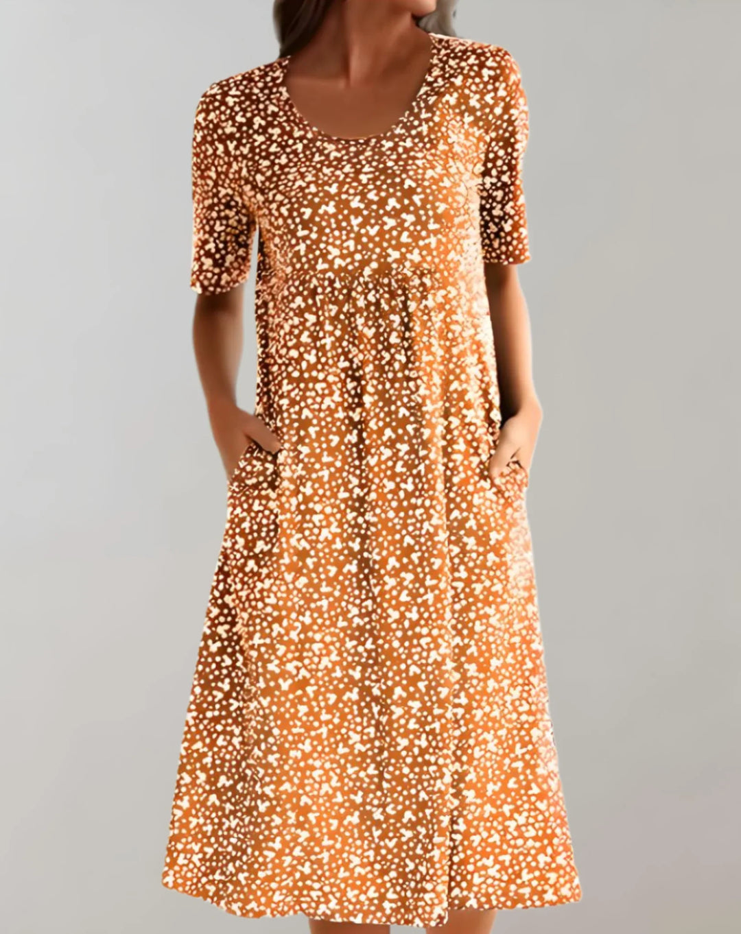 Robe décontractée légère à col en V pour femme