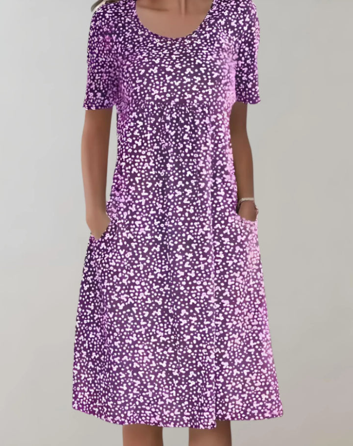 Robe décontractée légère à col en V pour femme