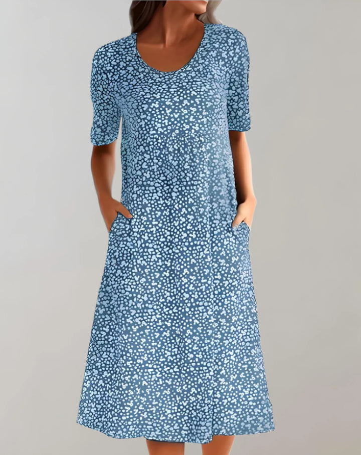 Robe décontractée légère à col en V pour femme