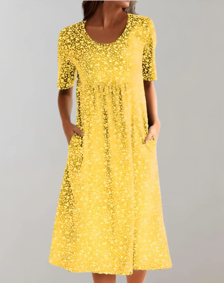 Robe décontractée légère à col en V pour femme