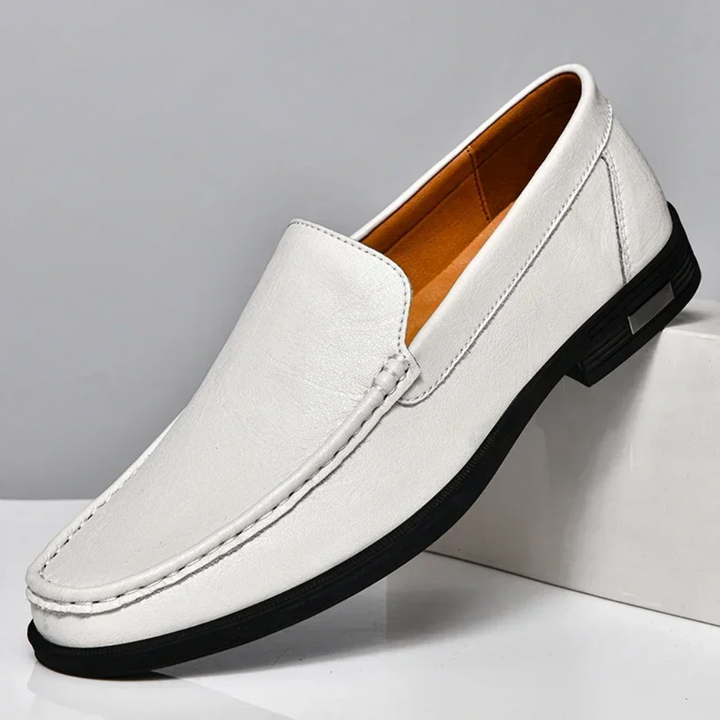 Mocassins à enfiler en cuir cousus à la main