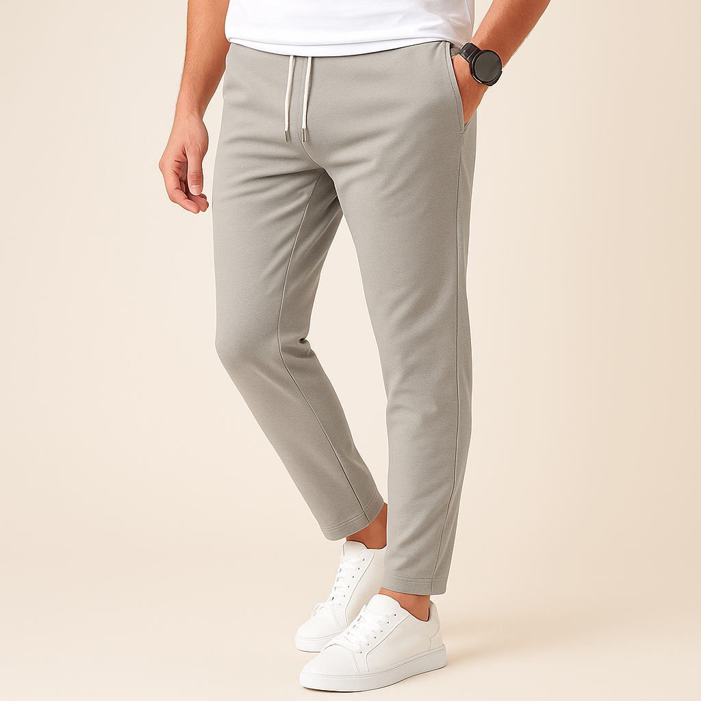 Pantalon slim à cordon de serrage pour homme