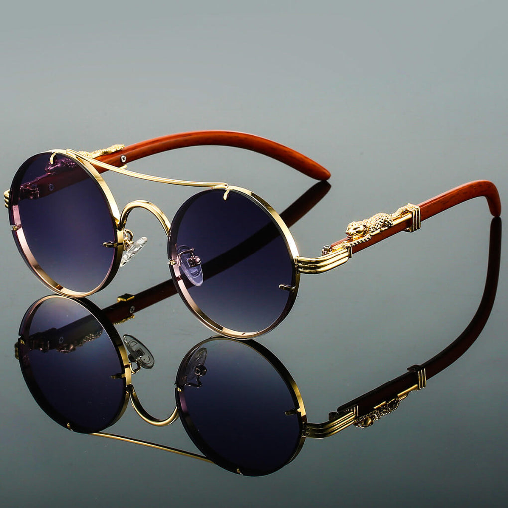 Lunettes de soleil rétro en métal