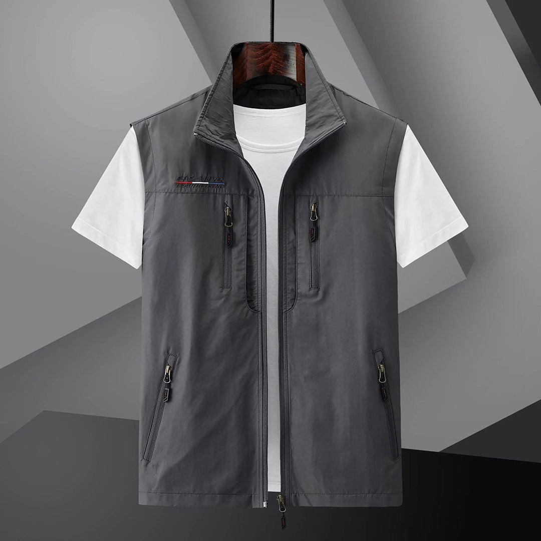 Gilet de voyage utilitaire multi-poches pour homme