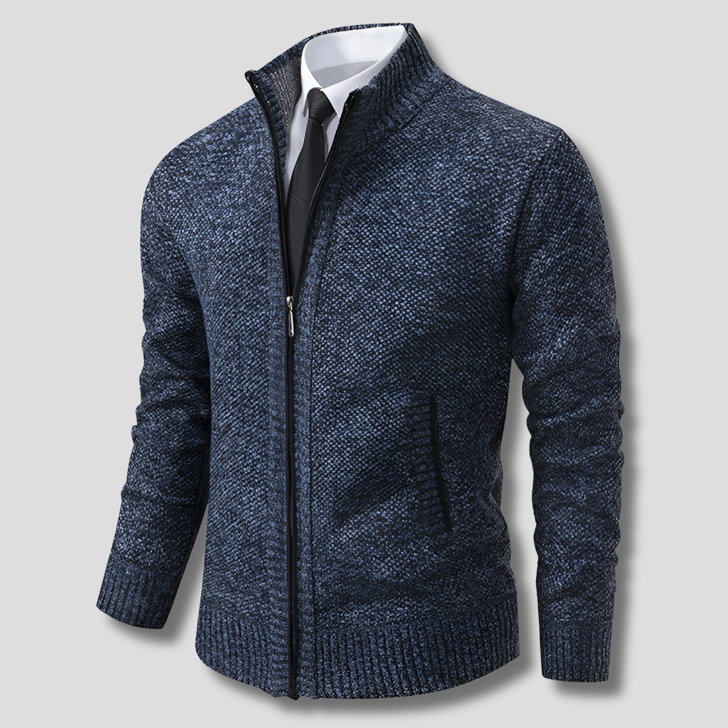 Pull en tricot zippé élégant pour homme