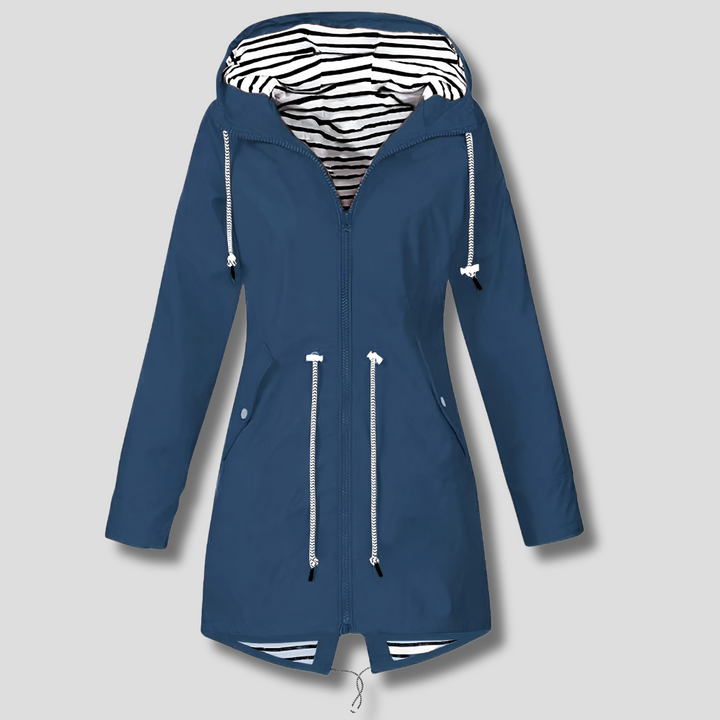 Veste imperméable à capuche pour femme