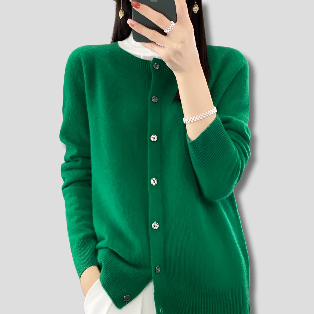 Cardigan à col rond pour femme