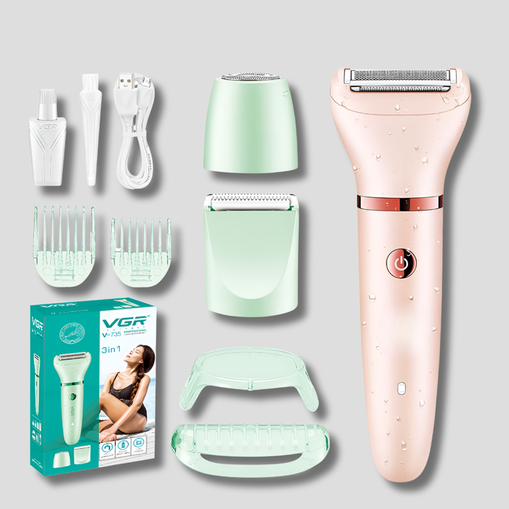 SmoothShave - Rasoir 3 en 1 pour femme