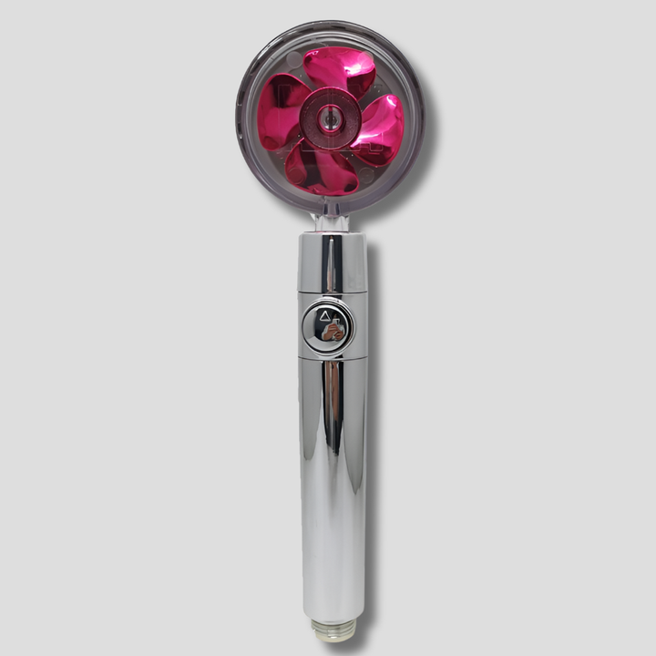 Pommeau de douche à hélice rotative effet pluie haute pression