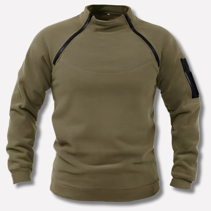 Pull polaire pour homme – Couche fonctionnelle pour l'extérieur et le terrain