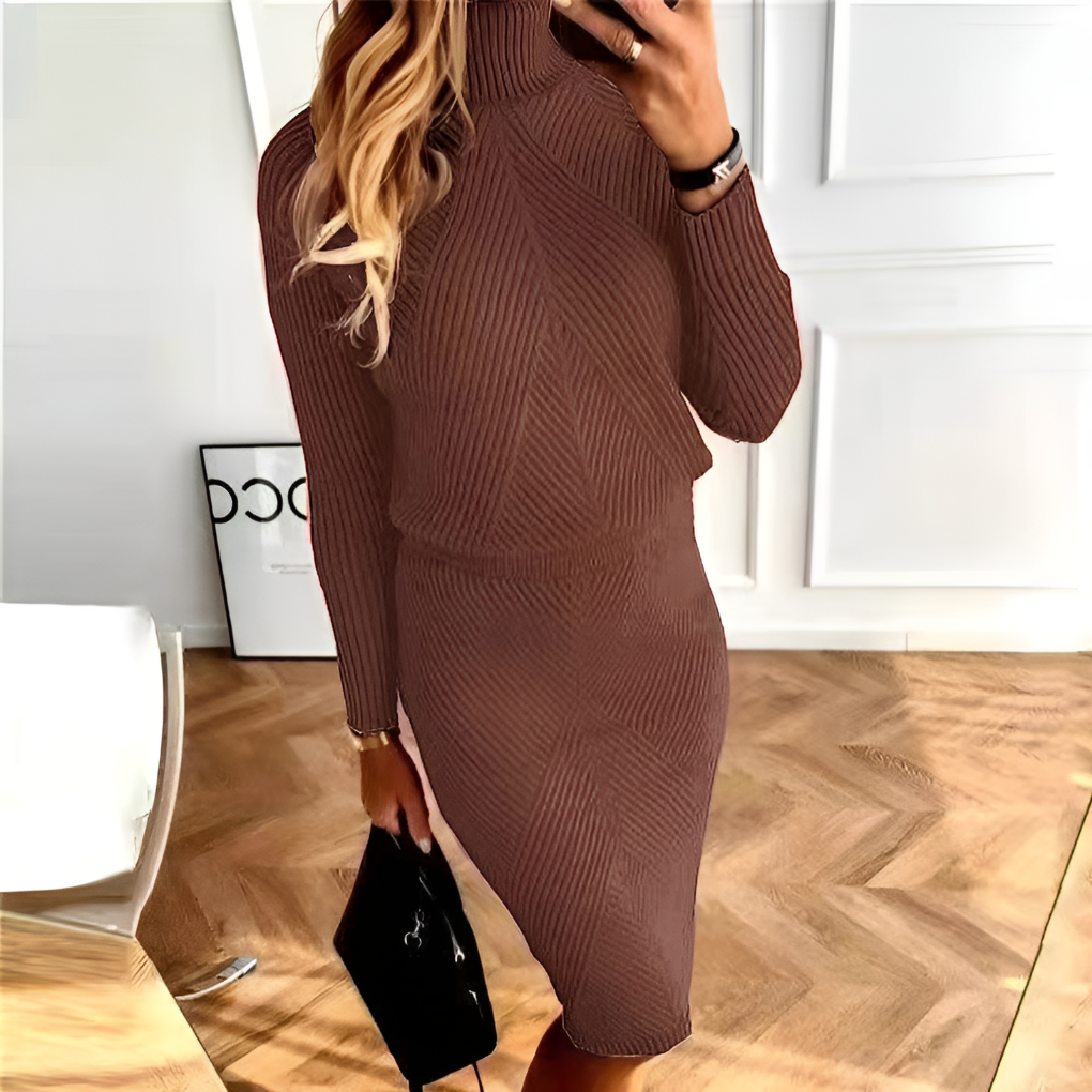 Robe pull en tricot pour femme