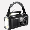 Radio d’urgence avec manivelle, panneau solaire et fonction powerbank