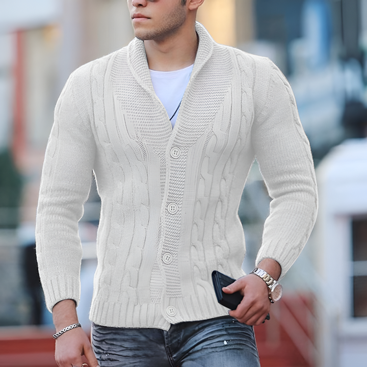 Cardigan classique en tricot chaud pour homme
