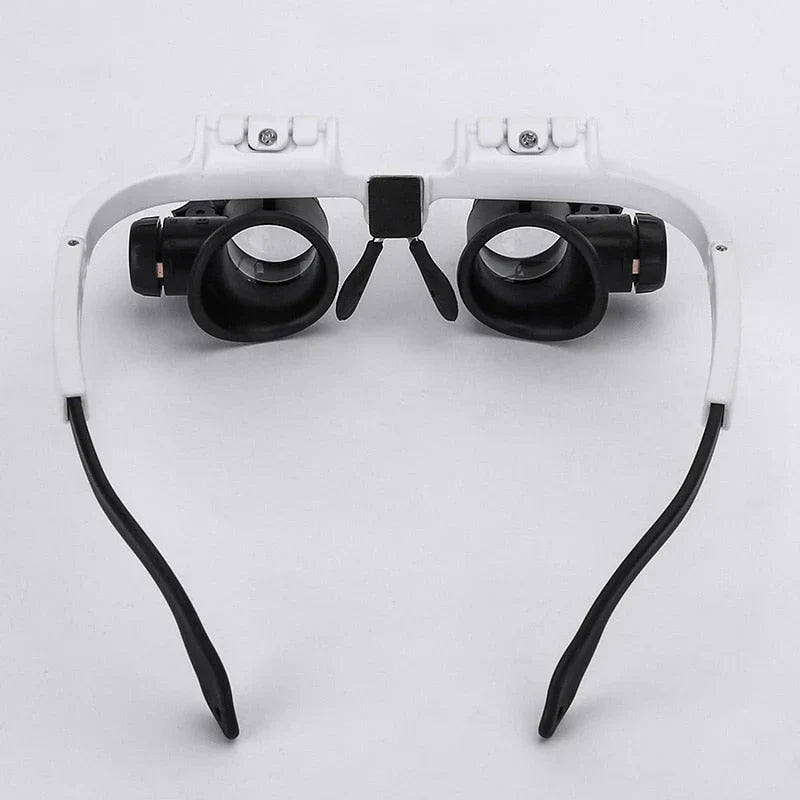 Loupe avec éclairage LED et lentilles réglables