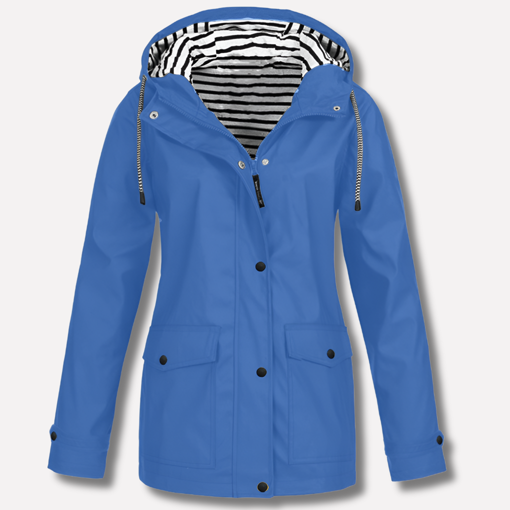 Veste à capuche imperméable et coupe-vent pour femme