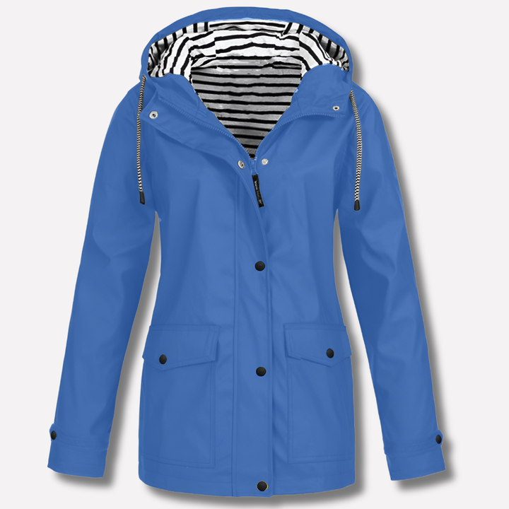 Veste à capuche imperméable et coupe-vent pour femme